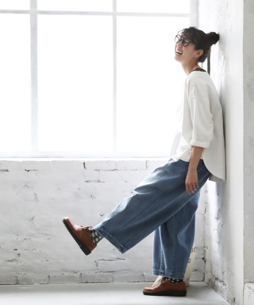 「soulberry」 デニムパンツ 5L ブルー レディース_画像3