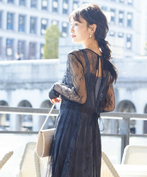 「Dorry Doll」 長袖ワンピース 38 イエロー レディース_画像4