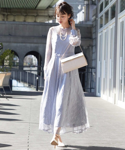 「Dorry Doll」 長袖ワンピース 38 イエロー レディース_画像6