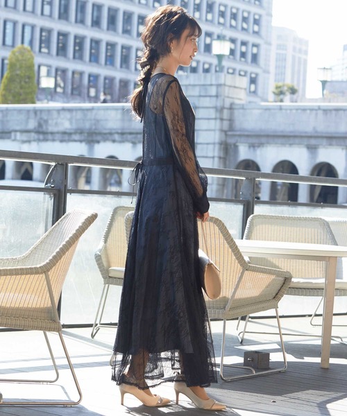 「Dorry Doll」 長袖ワンピース 38 イエロー レディース_画像7