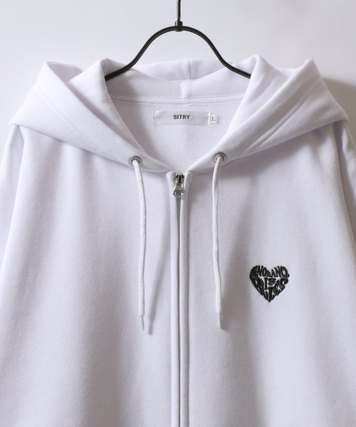 「SITRY」 ジップアップパーカー X-LARGE アッシュグレー レディース_画像5