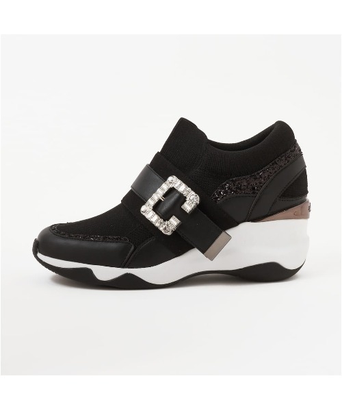 ＋diana スニーカー diana（プラスダイアナ） ハイカットスニーカー 23.5cm ブラック