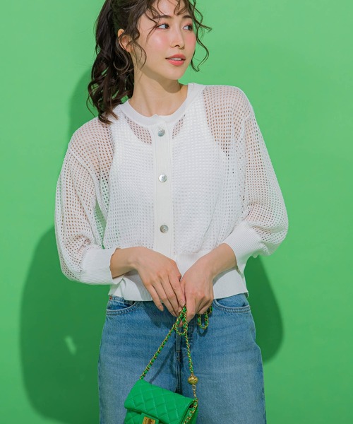 「VICKY」 カーディガン M イエロー レディース_画像4