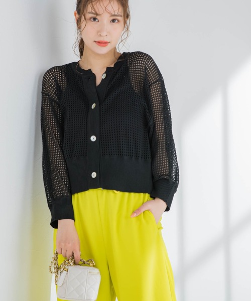 「VICKY」 カーディガン M イエロー レディース_画像9