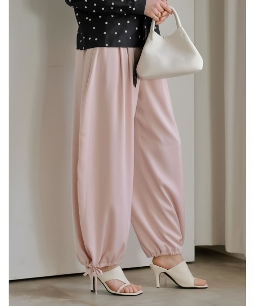 「Re:EDIT」 パンツ MEDIUM ブラック レディース_画像6
