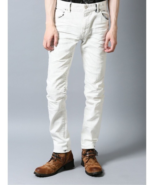 47 割引m メンズ Mサイズ相当 L メンズ Lサイズ相当 S メンズ Sサイズ相当 ホワイト大流行中 パンツ デニム ジーンズ セマンティックデザイン Semantic Design Made In Japan タイダイホワイト スキニーデニムパンツ ボトムス パンツ メンズファッション