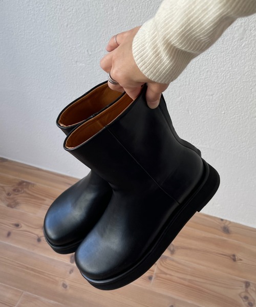 wee9s ブーツ ATSUZOKO rubber boots / ミドル丈厚底