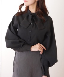 ArgueCultureボウタイシャツ 変形袖 取外し可能 styling/（スタイリング）の「ボウタイシャツブラウス（シャツ