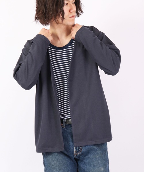 ROOT THREE ジャケット ノーカラージャケット 通気性 ストレッチ ROOT THREE ジャケット ノーカラージャケット 通気性 ストレッチ