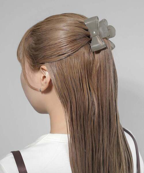 ANEMONE（アネモネ） ヘアクリップ シックカラーリボンバンスクリップ