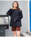 パンツ テレコリブハーフレギンスパンツ レディースの詳細画像5