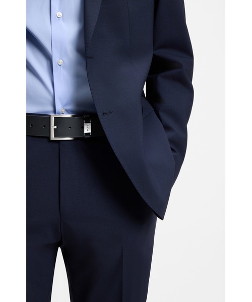 BOSS（HUGO BOSS） ベルト ロゴメタルディテール イタリアンレザー