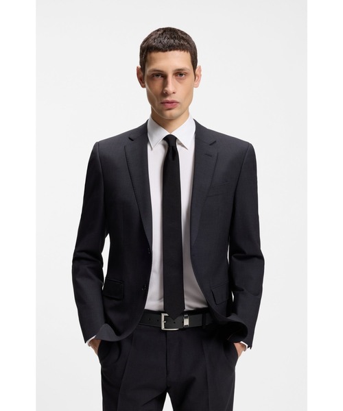 BOSS（HUGO BOSS） ベルト ロゴメタルディテール イタリアンレザー