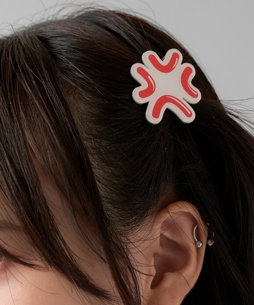 SPINNS ヘアクリップ 「2個セット」怒りデザイン ミニヘア