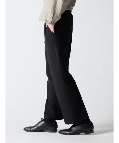 mizuiroind（ミズイロインド） パンツ ダブルヘムセンタープレスパンツ 