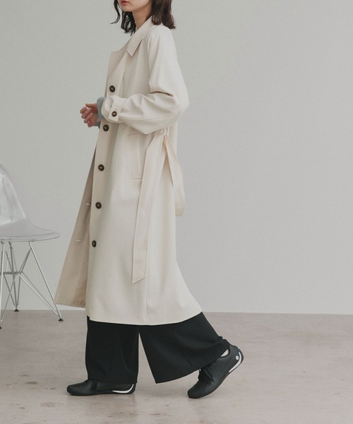 ad thie（アドティエ） トレンチコート コート パステル ステンカラー