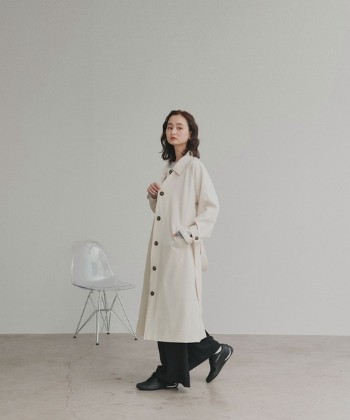 ad thie（アドティエ） トレンチコート コート パステル ステンカラー
