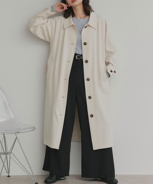 ad thie（アドティエ） トレンチコート コート パステル ステンカラー