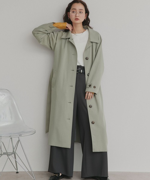 ad thie（アドティエ） トレンチコート コート パステル ステンカラー