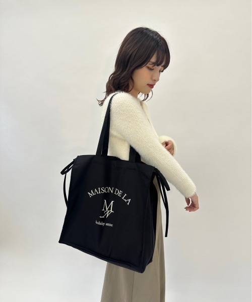 リボン トートバッグ 横型トートバッグ（リボンブローチ付き） | JOLI COMME UN COEUR