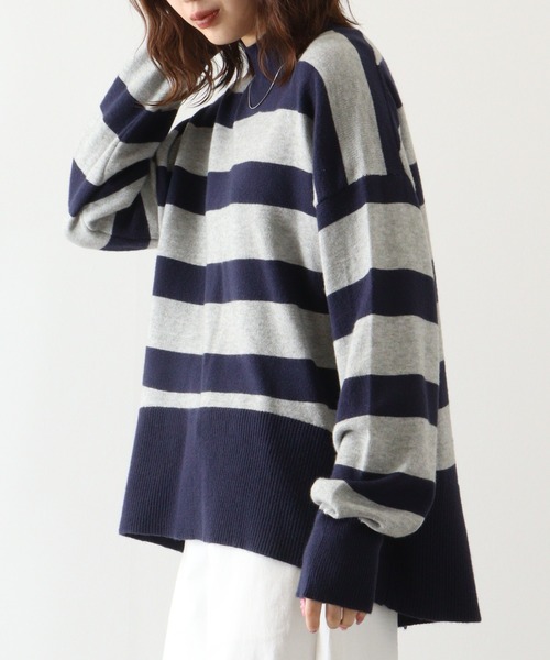 ニット セーター BRODIAEA ボーダープルオーバー レディース ニット セーター BRODIAEA ボーダープルオーバー レディース