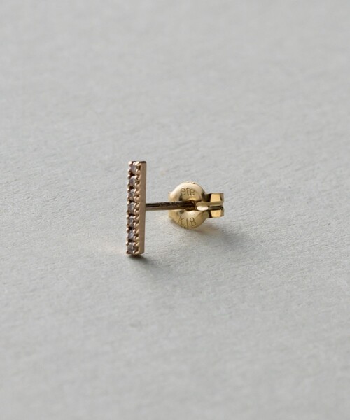 ete K18 ダイヤ　パーティクルピアス　片耳　K18キャッチ付き ete bijoux（エテ ビジュー） ピアス K18RBG パーティクル ピアス