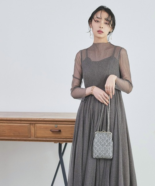 RUIRUE BOUTIQUE ショルダーバッグ バッグ ビーズ刺繍がま口