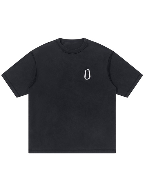 HARSH AND CRUEL tシャツ カラビナワンポイント ウォッシュ加工