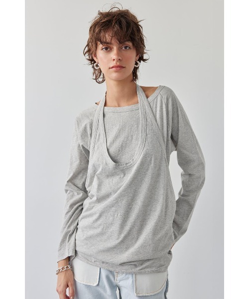 【全3色】ホルターネックカットソー　ダークベージュ チャコール ブラック【holter-0726atop】( lam )(240822) 楽天市場】ホルターネック（Tシャツ・カットソー｜トップス