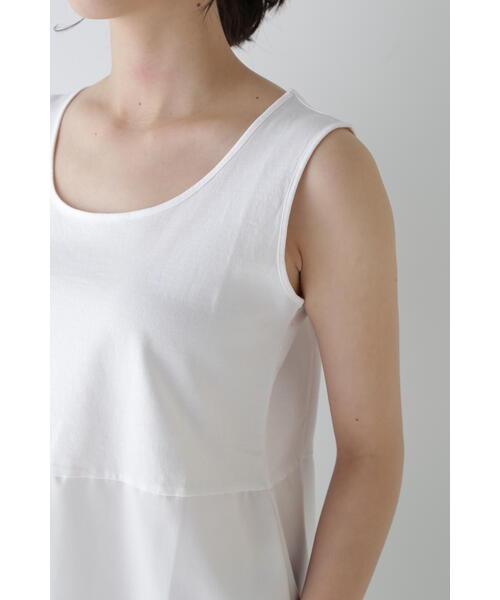 「human woman」 ノースリーブトップス MEDIUM ベージュ レディース human woman 「human woman」 ノースリーブブラウス MEDIUM