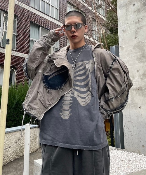 XU tシャツ 「Never mind the XU」skeleton tee / 「ネバー