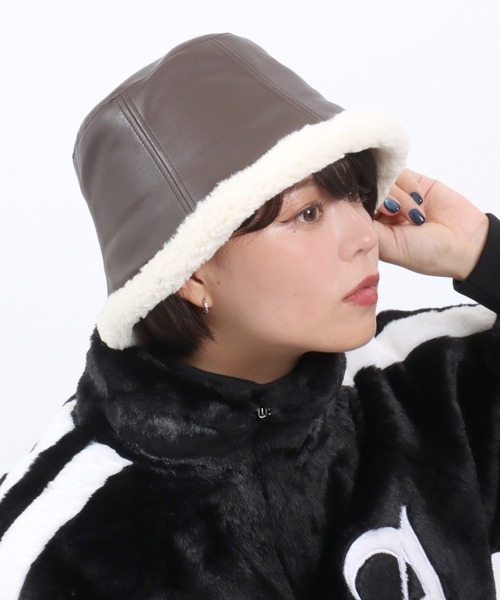 【MangoManyPlease】Tulip Bucket Hat バケットハット Lee 帽子 ハット Lee(リー)MOUTON LIKE TULIP HAT/フェイク