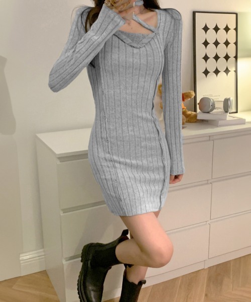 miniministore（ミニミニストア） ワンピース タイトミニニット