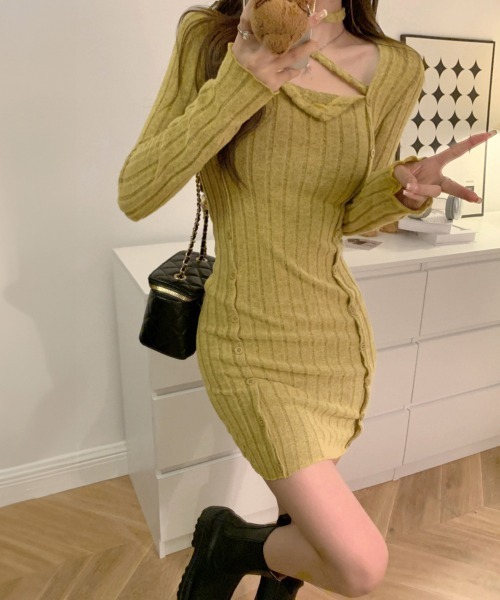 miniministore（ミニミニストア） ワンピース タイトミニニット