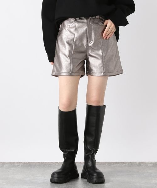 パンツ レザーライクメタリックショートパンツ/234320 レディース | JEANASIS | 03
