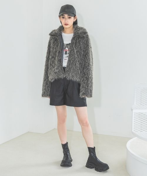 パンツ レザーライクメタリックショートパンツ/234320 レディース | JEANASIS | 08