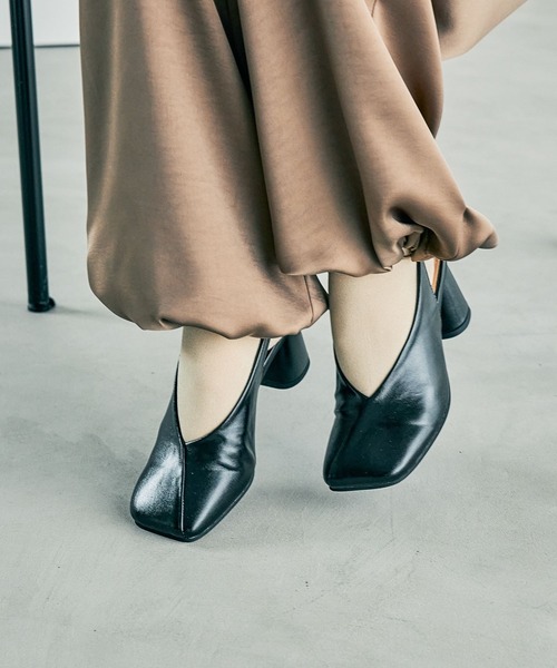 LEPSIM パンプス スクエアトゥヒールパンプス 284571 : ZOZOTOWN
