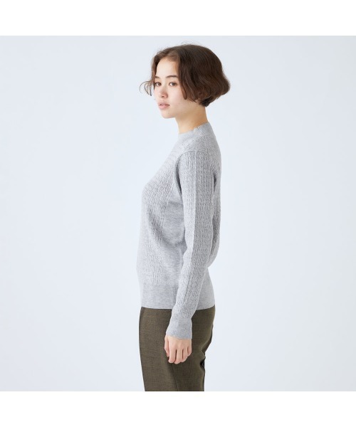 SUIT SELECT ニット セーター 「おうちで洗える」モックネックニット