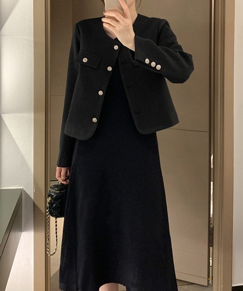 上品 韓国風 ツイードジャケット レディース 80yt-017-s1.jpg