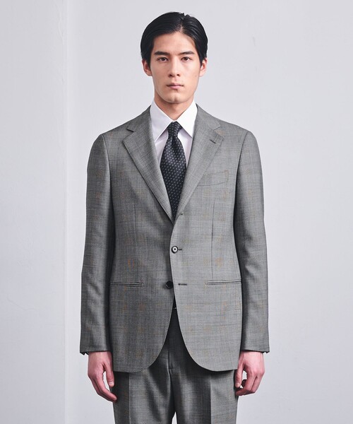 UNITED ARROWS セットアップ シャークスキン グレンプレイド 3