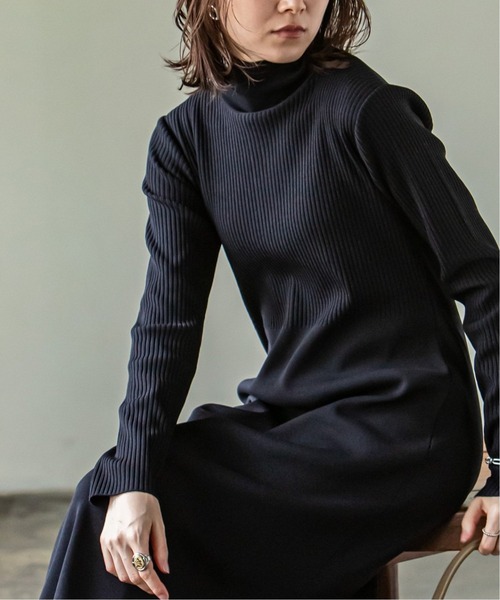 今季22,000円の人気商品、ほぼ未使用 ノーブル ブラック ニットワンピース NOBLE（ノーブル） ニットワンピース - ブラック レディース