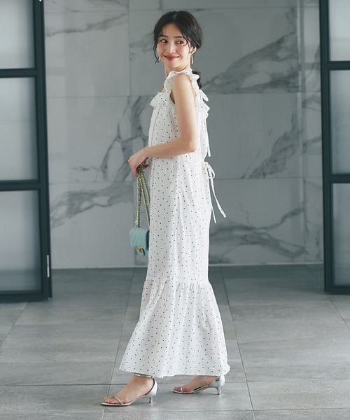 【La boutique BonBon】ノースリーブロングワンピース La boutique BonBon」 ノースリーブワンピース 36 ブラック