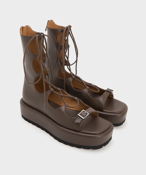 CHARLES ＆ KEITH サンダル グラディエーター レースアップ