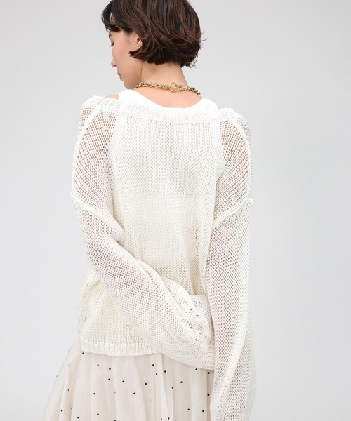 BABYLONE ニット セーター 2WAYリネンプルオーバー レディース