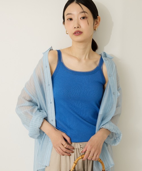 AMERICAN HOLIC ブラウス シャツ バックタックシアーシャツ