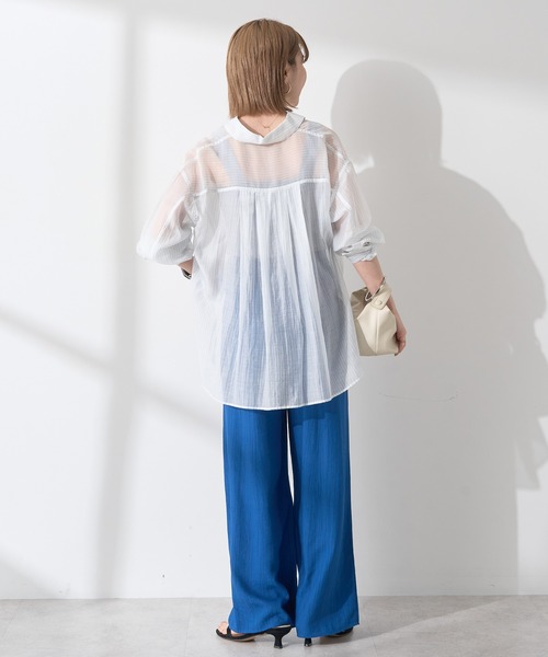 ブラウス シャツ シアー バックタック シャツ レディース BEAUTY＆YOUTH UNITED ARROWS ブラウス シャツ シアー バック