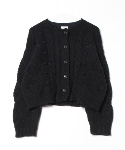 LOWRYS FARM（ローリーズファーム） ニットカーディガン FREE ブラック
