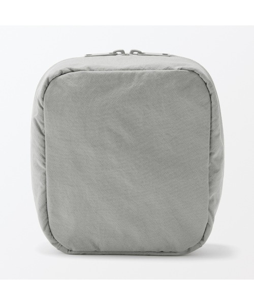 無印良品（MUJI） ポーチ リンクルナイロン 大きく開くスクエアポーチ