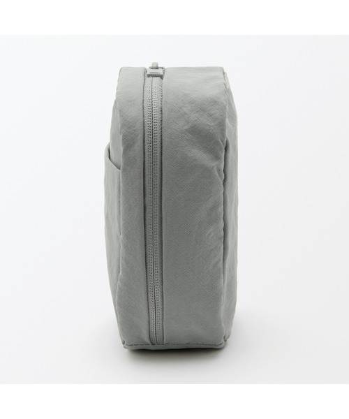 無印良品（MUJI） ポーチ リンクルナイロン 大きく開くスクエアポーチ