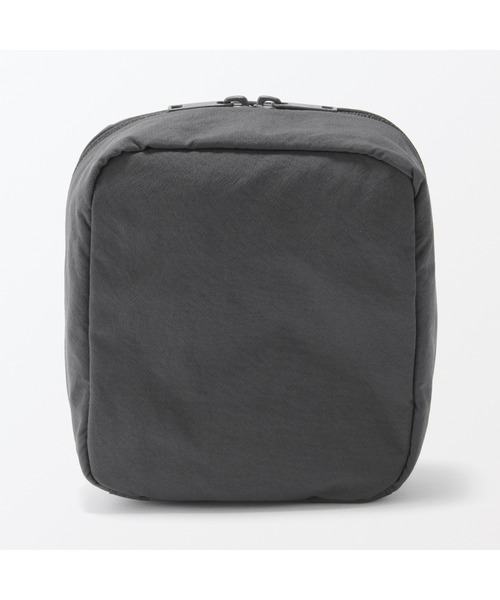 無印良品（MUJI） ポーチ リンクルナイロン 大きく開くスクエアポーチ